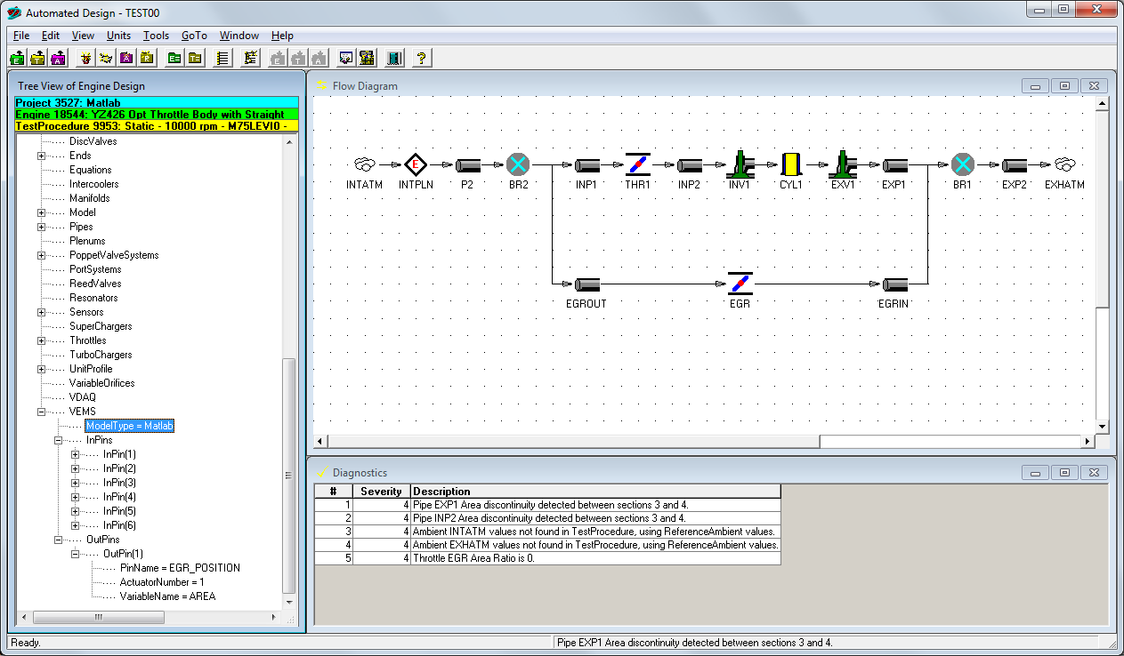 Engine with MATLAB Model Graphic